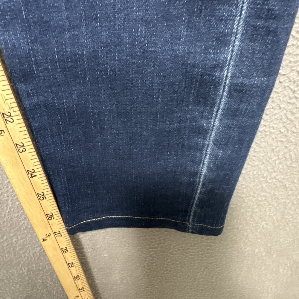 Pilcro Anthropologie Stet Jeans Womens Sz 30x27 Distressed Crop Faded Dark Denim - Picture 5 of 12